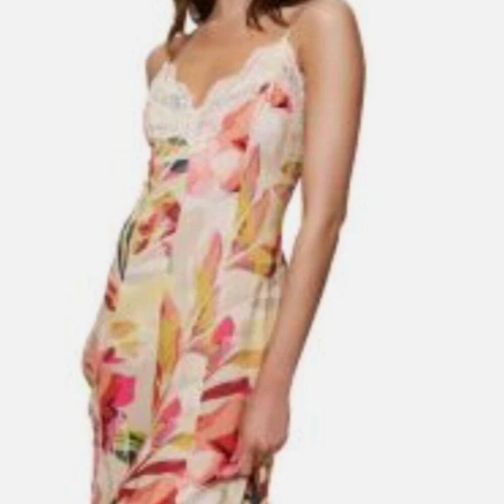 Hutch Womens Baldwin Sleeveless V-Neck Tropical Floral Dress Size S MSRP 319